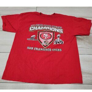 vtg San Francisco 49ers Red T-Shirt 2012 NFL NFC Champs Graphic Tee XL